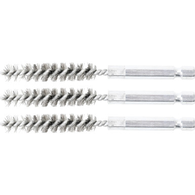 BGS Stahlbürste 10 mm Antrieb Außensechskant 6,3 mm (1/4 ) 3-tlg 3078-10-S