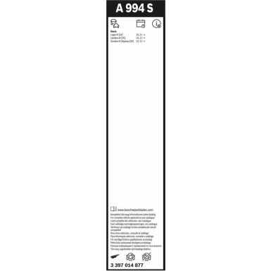 Bosch Scheibenwischer Aerotwin A994S 3397014877 Bosch Scheibenwischer Aerotwin A994S 3397014877