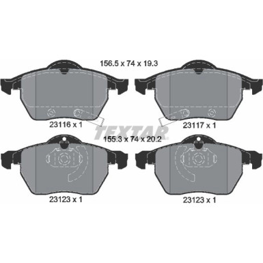 Bremsbelagsatz Opel P. Astra G/Saab 2311701 Bremsbelagsatz Opel P. Astra G/Saab 2311701