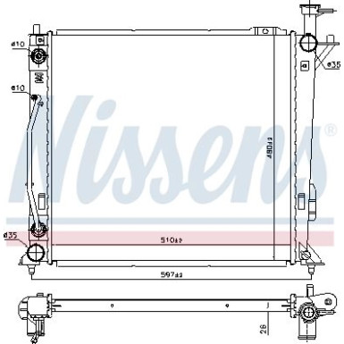 Wasserkühler PKW 606482 Wasserkühler PKW 606482