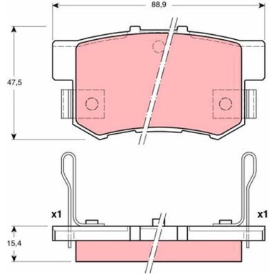 Bremsklötze HA HONDA Accord 98 GDB3191