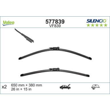 VM839 VALEO Silencio X.TRM Wischer 577839 VM839 VALEO Silencio X.TRM Wischer 577839