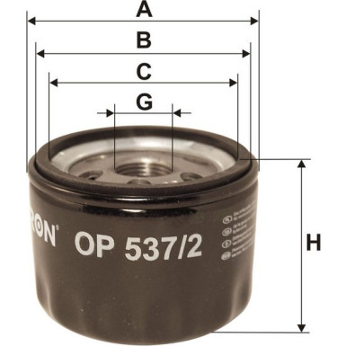 FILTRON Ölfilter OP 537/2 FILTRON Ölfilter OP 537/2