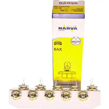 Glühlampe Bax 12V/2W 8,4D Hellgrün (Mit Kunststoffkoch.) 10Stk. (Ohne Ece) 170543000