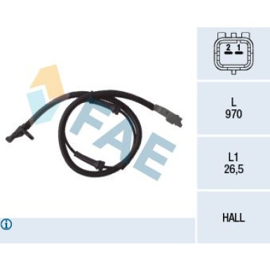 FAE Sensor, Raddrehzahl 78031 FAE Sensor, Raddrehzahl 78031