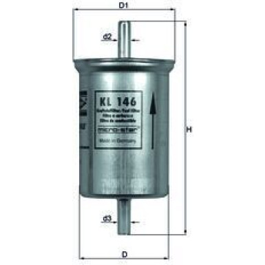 MAHLE Kraftstofffilter KL 146