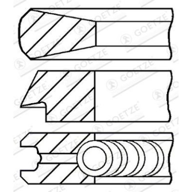 GOETZE ENGINE Kolbenringsatz 08-114400-45 LKZ-Ring®