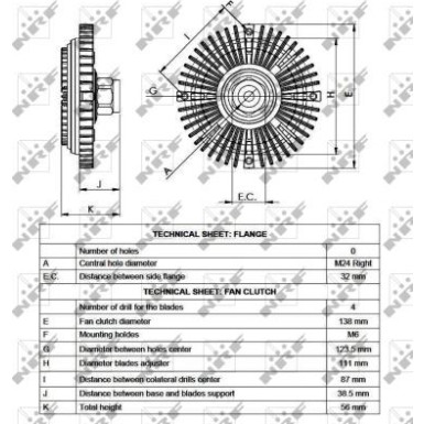 NRF Kupplung, Kühlerlüfter 49519 NRF Kupplung, Kühlerlüfter 49519