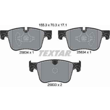 Bremsbelagsatz Peugeot S. 308 1.2-2.0 14 2583401 Bremsbelagsatz Peugeot S. 308 1.2-2.0 14 2583401
