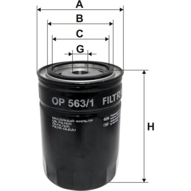 FILTRON Ölfilter OP 563/1 FILTRON Ölfilter OP 563/1