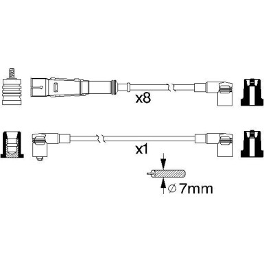 Zündleitungssatz MERCEDES S-Klasse, SL-Klasse 0 986 356 334
