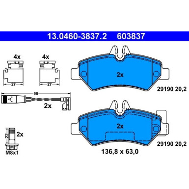 Bremsbelagsatz Db T. Sprinter 06 13.0460-3837.2 Bremsbelagsatz Db T. Sprinter 06 13.0460-3837.2