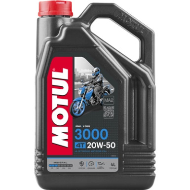 Motul 3000 Road / V-Twin 4T MA2 20W-50 4 Liter 3000 20W-50 4T 107319