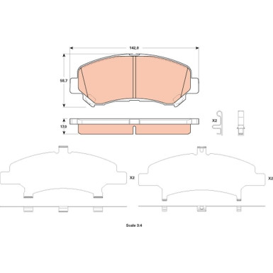 Bremsklötze VA SUZUKI Kizashi 10 GDB3521 Bremsklötze VA SUZUKI Kizashi 10 GDB3521