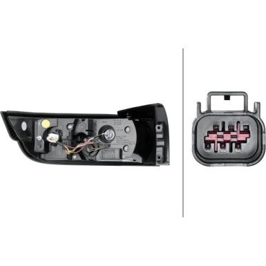 HECKLEUCHTE R 12 V HELLA LR RANGE ROVER EVOQUE 11-19 2SK 010 563-221