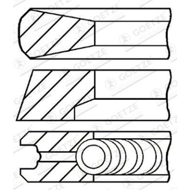 GOETZE ENGINE Kolbenring 08-520200-00