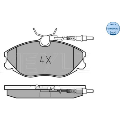 Bremsbelagsatz Peugeot S. 406 95-04 Mit Sensor MEYLE-ORIGINAL: True to OE 025 216 7419/W Bremsbelagsatz Peugeot S. 406 95-04 Mit Sensor MEYLE-ORIGINAL: True to OE 025 216 7419/W