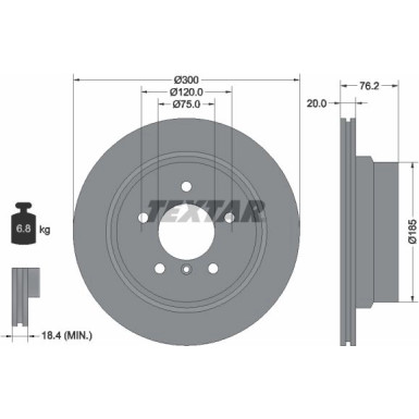 Bremsscheibe Bmw T. 1 2.0 D 07-13 92227103 Bremsscheibe Bmw T. 1 2.0 D 07-13 92227103