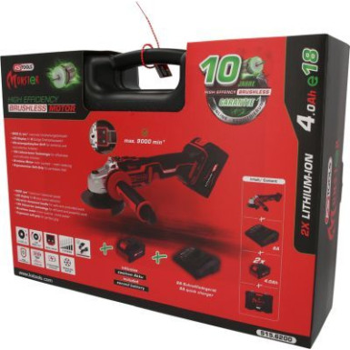 KS TOOLS Set bürstenloser Akku-Winkelschleifer eMONSTER, 4-teilig 515.6200 KS TOOLS Set bürstenloser Akku-Winkelschleifer eMONSTER, 4-teilig 515.6200