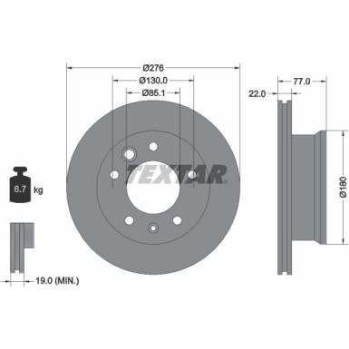 Bremsscheibe Db P. Sprinter 208-412 PRO 92131503