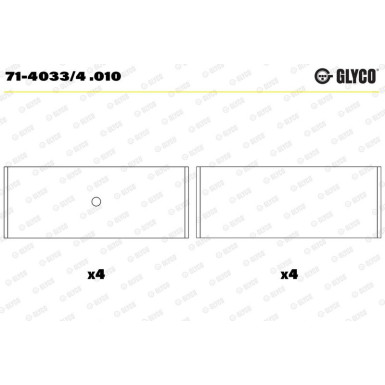 GLYCO Pleuellager 71-4033/4 .010 GLYCO Pleuellager 71-4033/4 .010