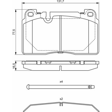Bremsklötze AUDI 0 986 494 694