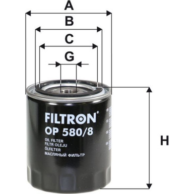 FILTRON Ölfilter OP 580/8
