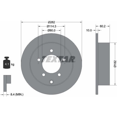 Bremsscheibe Mitsubishi T. Lancer 08 92227403