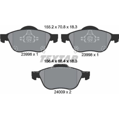 Bremsbelagsatz Toyota P. Avensis 01-03/Avensis Verso 2.0D4D -05 2399601