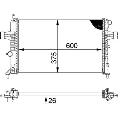 Kühler, Motorkühlung CR 227 000S