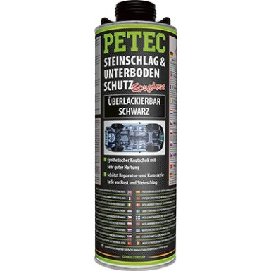 Petec Steinschlag- & Unterbodenschutz Kautschukbasis Überlackierbar Schwarz 1000ml Steinschlag- & Unterbodenschutz Saugdose, schwarz 73210