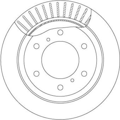 Bremsscheibe Mitsubishi T. Pajero 00 DF7061S Bremsscheibe Mitsubishi T. Pajero 00 DF7061S