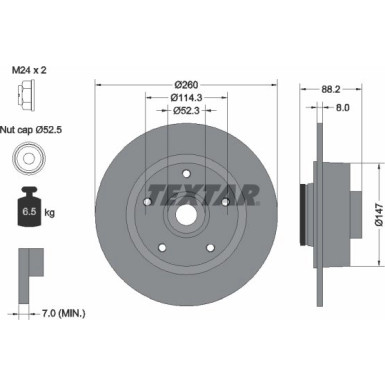 Bremsscheibe Renault T. Megane/Scenic 08- Mit Abs-Lager PRO 92195903