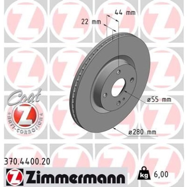 Bremsscheibe MAZDA MX-5 15 Coat Z 370.4400.20 Bremsscheibe MAZDA MX-5 15 Coat Z 370.4400.20