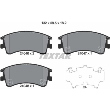 Bremsbelagsatz Mazda S. 6 2404601 Bremsbelagsatz Mazda S. 6 2404601