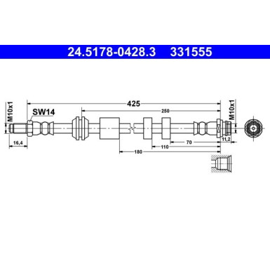 Bremsschlauch 24.5178-0428.3