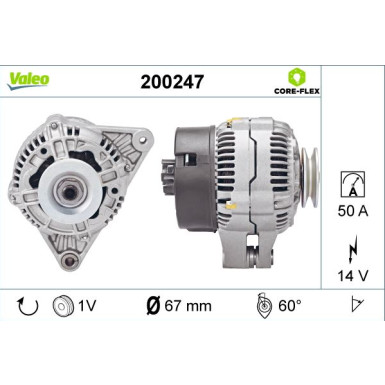 VALEO Generator 200247 VALEO CORE-FLEX VALEO Generator 200247 VALEO CORE-FLEX