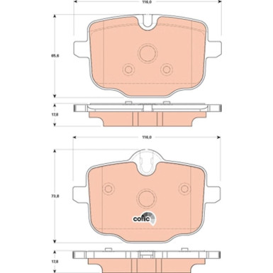 Bremsklötze HA BMW F10 10 COTEC GDB1869 Bremsklötze HA BMW F10 10 COTEC GDB1869