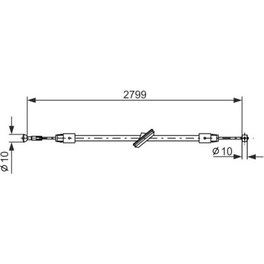 Handbremsseil MERCEDES W639 1987477197 Handbremsseil MERCEDES W639 1987477197