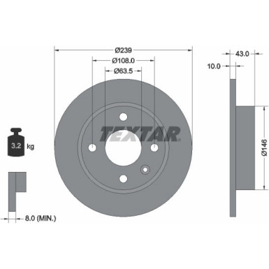Bremsscheibe Ford P. Escort/Fiesta -95 92050900