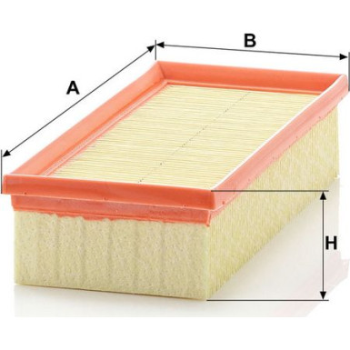 Mann & Hummel Luftfilter PKW MITSUBISHI Colt VI 1,5, SMART C 2561