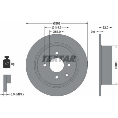 Bremsscheibe Nissan T. Cube/Tiida 1.6-1.8/1.5 Dci 07 92234303 Bremsscheibe Nissan T. Cube/Tiida 1.6-1.8/1.5 Dci 07 92234303