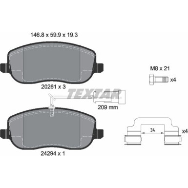 Bremsbelagsatz Fiat P. Croma 1.9/2.4 Jtd 05 2429401 Bremsbelagsatz Fiat P. Croma 1.9/2.4 Jtd 05 2429401
