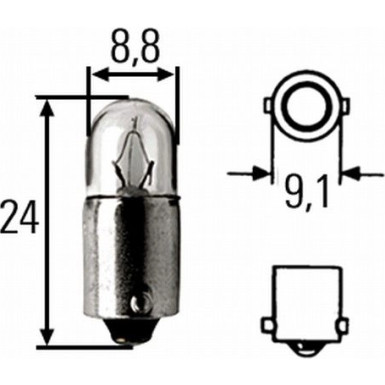 HELLA Glühlampe, Park-/Positionsleuchte 8GP 002 068-241 HELLA Glühlampe, Park-/Positionsleuchte 8GP 002 068-241