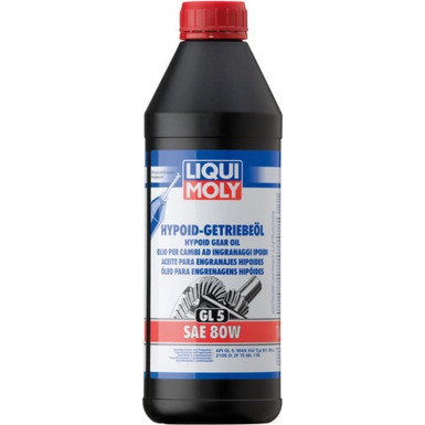 Liqui Moly Hypoid-Getriebeöl (GL5) SAE 80W 1 l 1025 1L Dose Kunststoff
