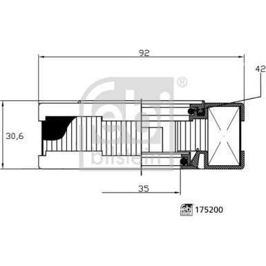 Filter, Kurbelgehäuseentlüftung 175200 Filter, Kurbelgehäuseentlüftung 175200