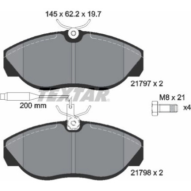 Bremsbelagsatz Fiat P.Ducato 94 2179701 Bremsbelagsatz Fiat P.Ducato 94 2179701