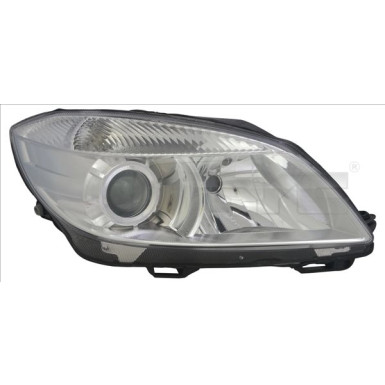 Scheinwerfer R H7/H7 +LWR +MOT CHROM SKODA FABIA II 3,10-7,14/ROOMSTER 3,10-5,15 5821,507,1