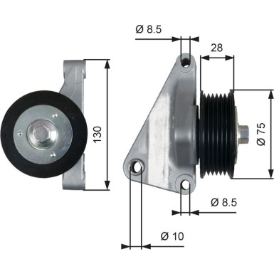 Umlenk-/Führungsrolle, Keilrippenriemen T36422