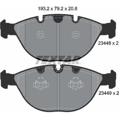 Bremsbelagsatz Bmw P. E65 01- 745D/X5 E53 4,4-4,8 2344801 Bremsbelagsatz Bmw P. E65 01- 745D/X5 E53 4,4-4,8 2344801